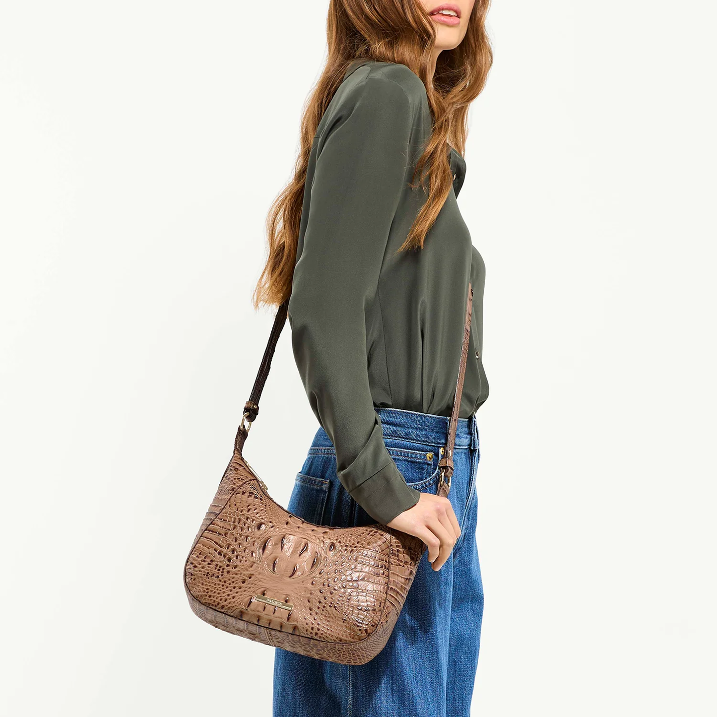 Brahmin Alden Road Collection Corinne Crossbody, Scarlet