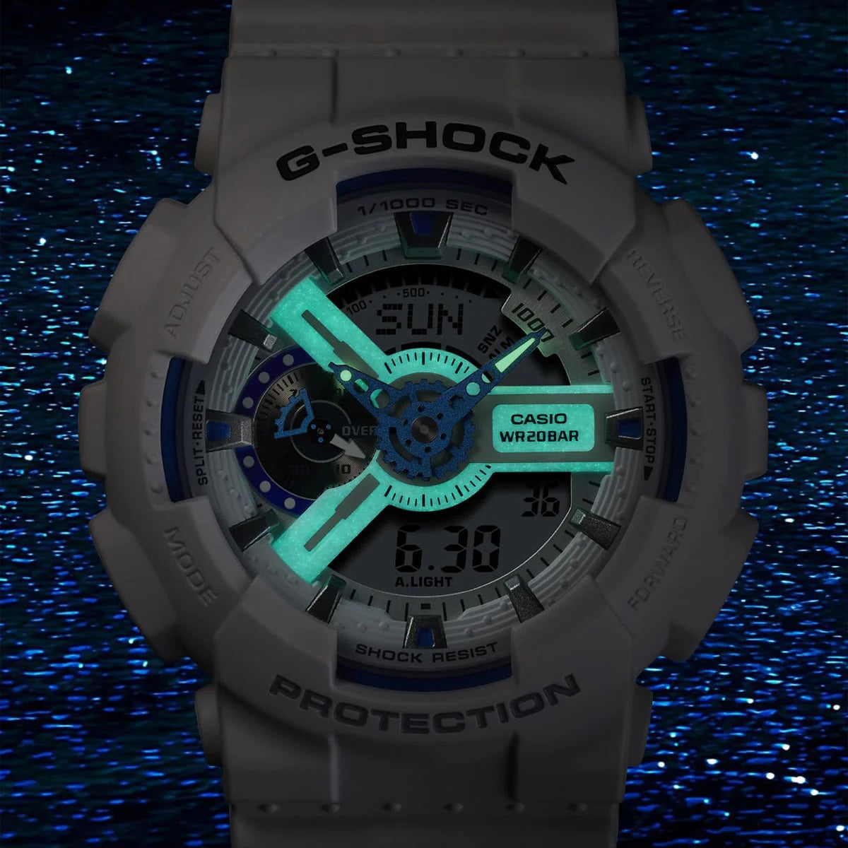 G-Shock - Analog-Digital White and Blue