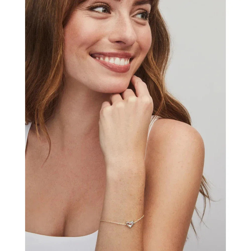Kendra Scott Ari Heart Pendant Bracelet, Dichroic Glass