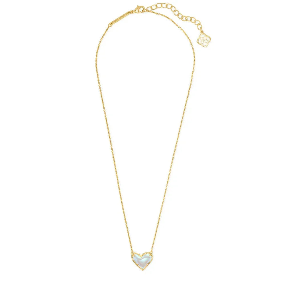 Kendra Scott Ari Heart Pendant Necklace, Dichroic Glass