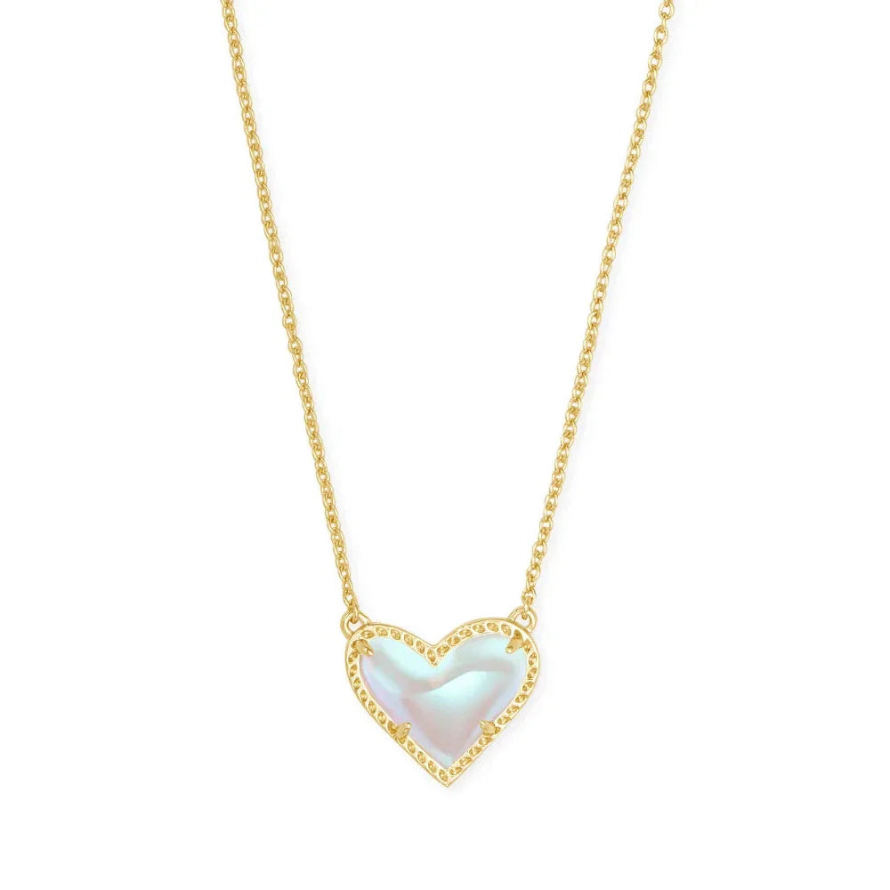 Kendra Scott Ari Heart Pendant Necklace, Dichroic Glass
