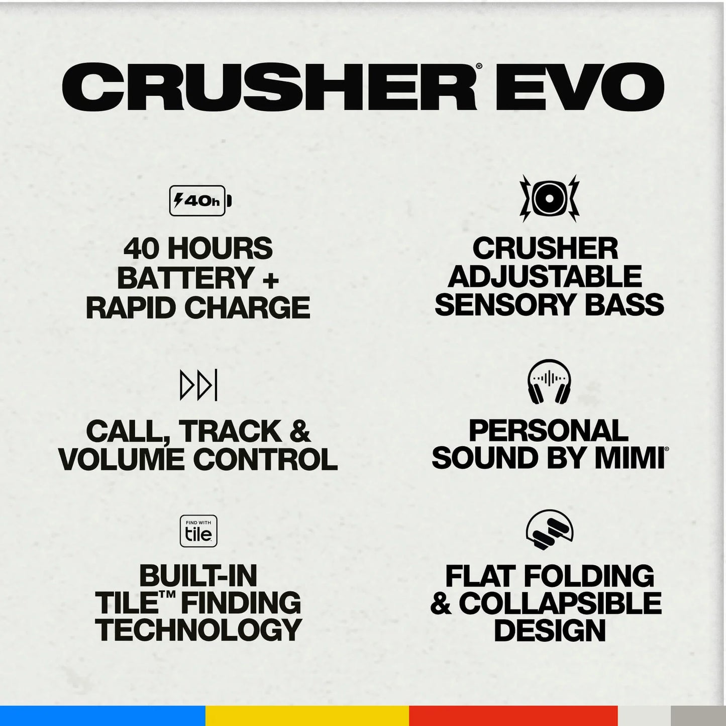 Skullcandy Crusher EVO Headphones, Black