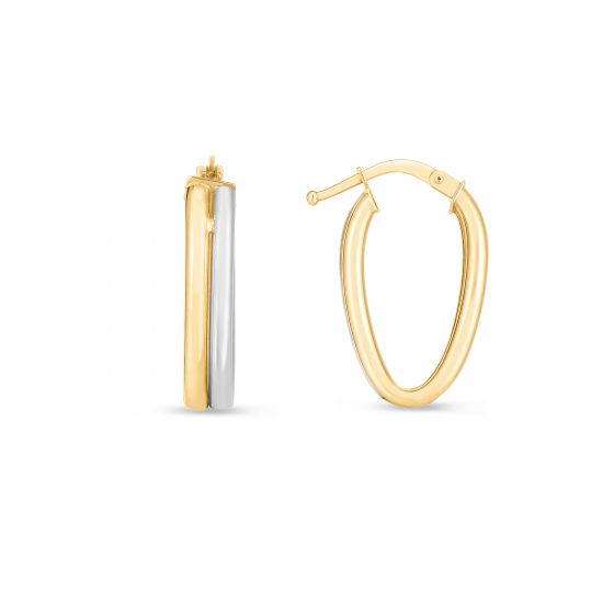 Two Tone Double Oval Hoops