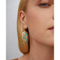 Kendra Scott Elle Vintage Earrings, Bronze Turquoise Red Oyster