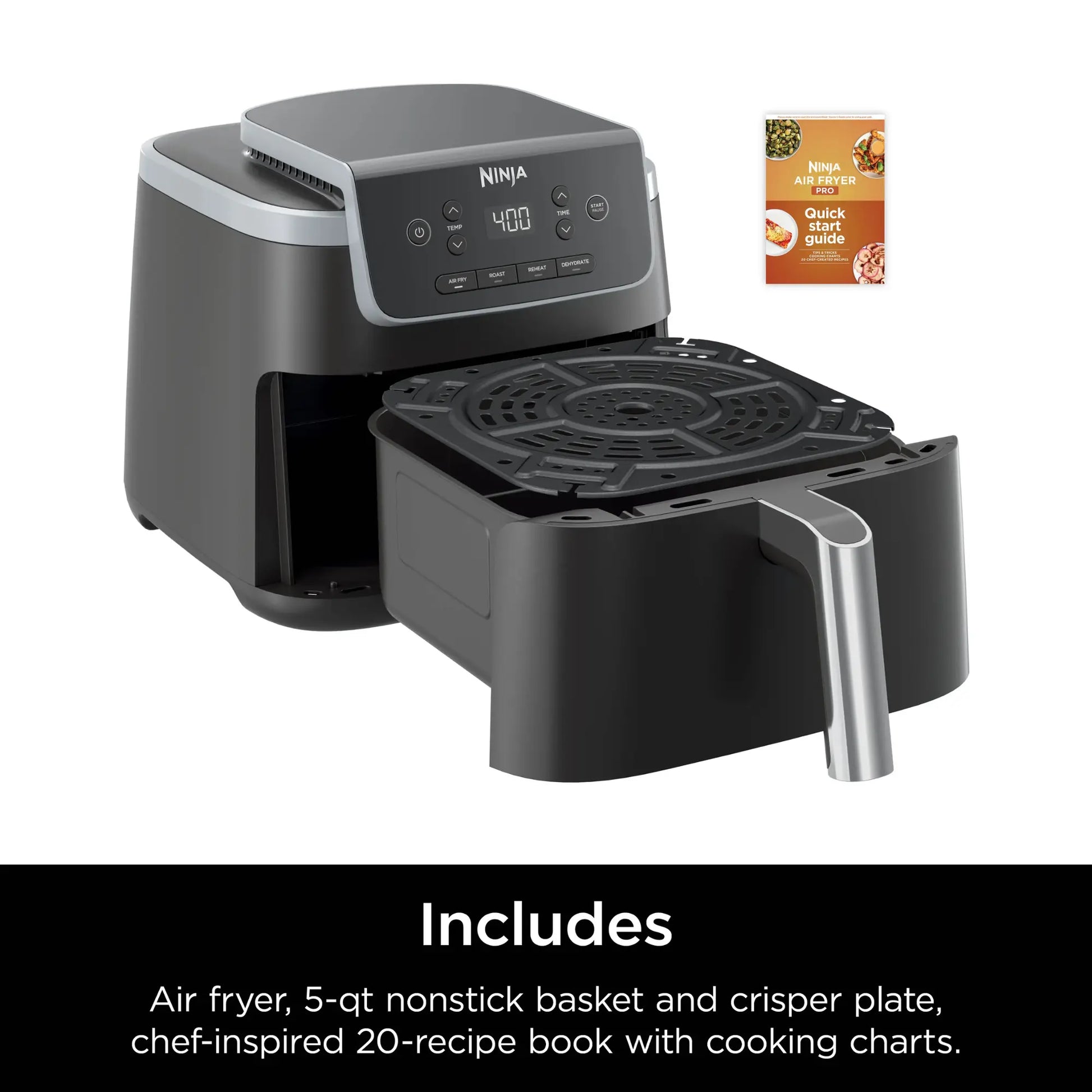 Ninja 5 Quart 4-in-1 AirFryer, Gray