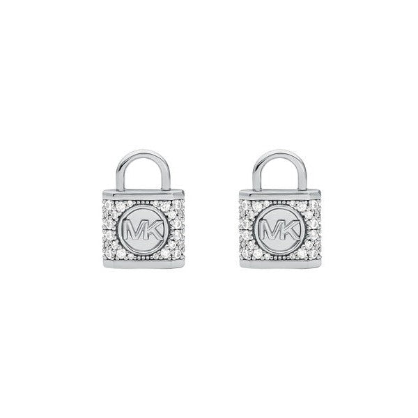 Michael Kors Padlock Earrings, Silver