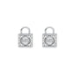 Michael Kors Padlock Earrings, Silver